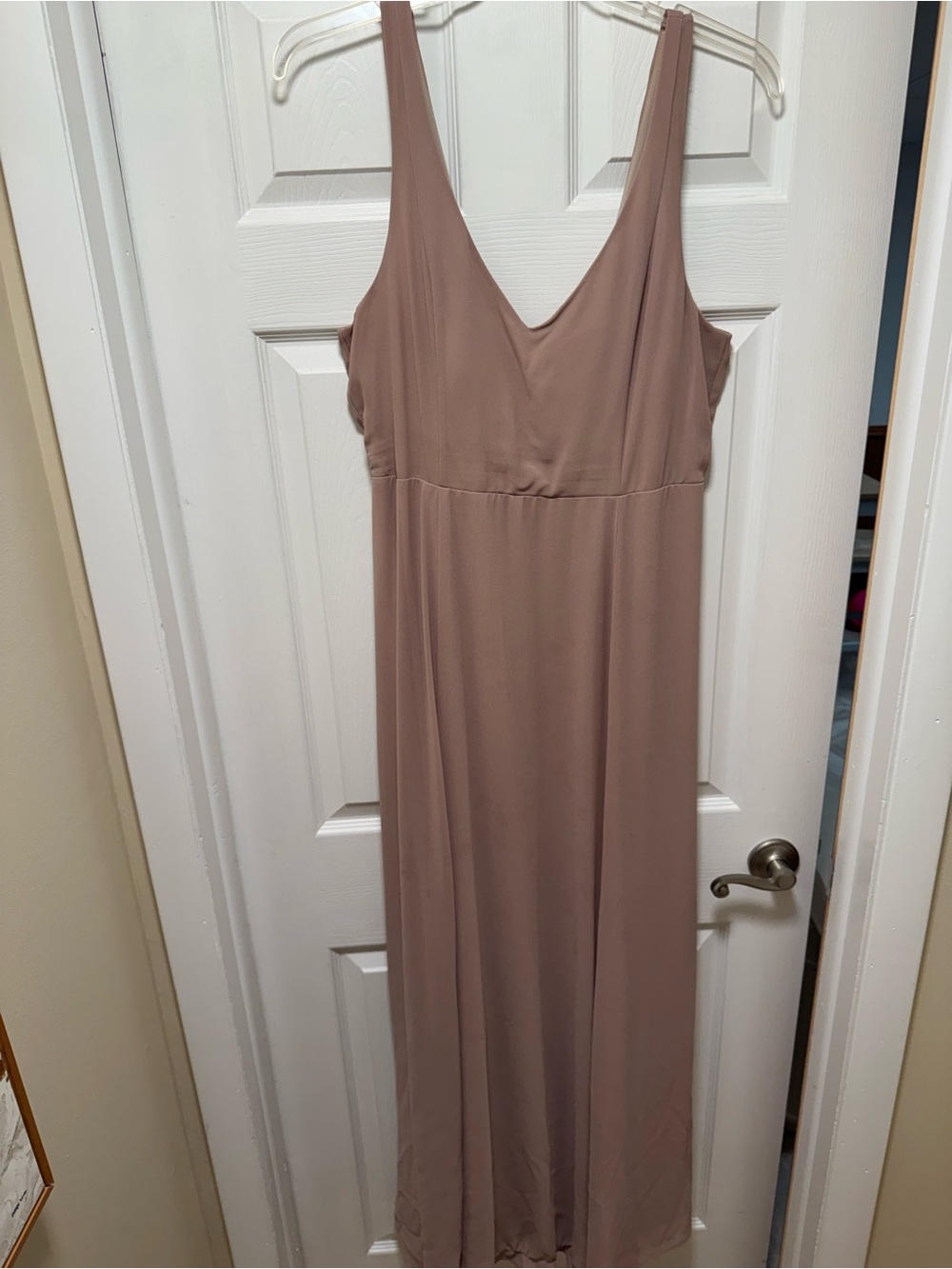 Show Me Your MuMu Sleeveless V-Neck Maxi Dress in Mauve-Taupe
